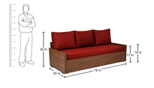 Load image into Gallery viewer, E- One Square Sofa-cum-bed with Fiber Pillows
