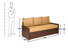Load image into Gallery viewer, 3 GR Sofa-cum-bed with Fiber Pillows
