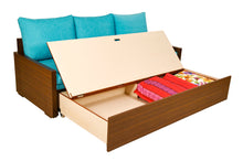 Load image into Gallery viewer, E- 717 Delux  R Sofa-cum-bed with Fiber Pillows
