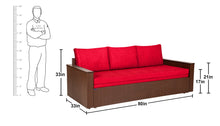 Load image into Gallery viewer, E- CARMEL  R Sofa-cum-bed with Fiber Pillows
