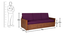 Load image into Gallery viewer, E-CHECKER R Sofa-cum-bed with Triangle Pillows
