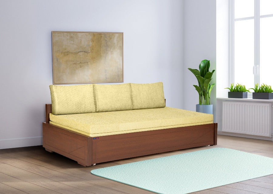 V- DELBA  R Sofa-cum-bed with Fiber Pillows