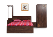 Load image into Gallery viewer, OTS PRINCESS BED ROOM SET WITH 2 DOOR WARDROBE BED DRESSING TABLE AND SIDE TABLE
